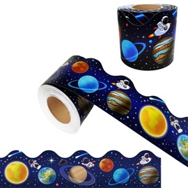 69 Feet Galaxy Bulletin Board Border Outer Space Scalloped Border Trims Back to School Decoration Borders for School Classroom Decoration
