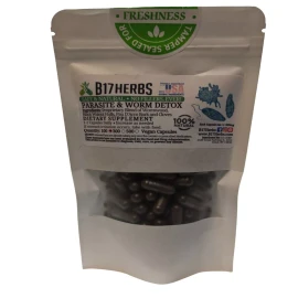 B17 Herbs Worm & Parasite Blend - Black Walnut, Wormwood, Pau D'Arco, Clove - 100 Veg Caps