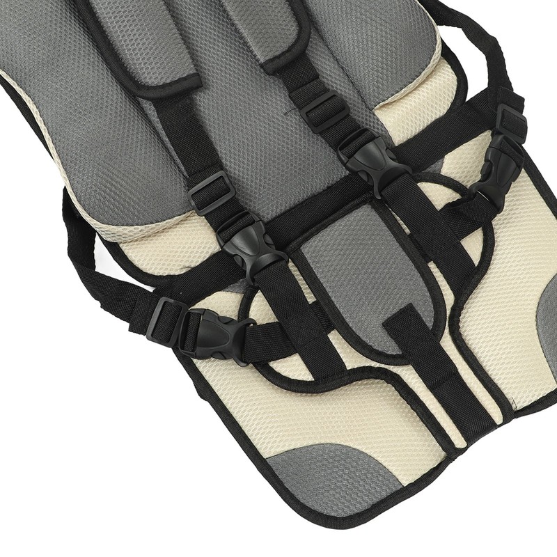 Children Safety Seat Simple Car Portable Seat Foldable Adjustable Strap