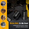 Topec 5PCS Lug Nut Extractor Set, 1/2-Inch Drive Wheel Lock