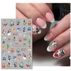 Christmas Nail Art Stickers Decals Cute 3D Self-Adhesive Snowflake Xmas