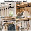Soyinht 6PCS Curtain Pole Brackets, 8.3cm Black Metal Holders with