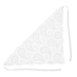 Beavorty Headscarf Women Triangle Knitted Floral Scarf Hair Bandana Tie Back Headwrap Boho Style Fashion Accessory