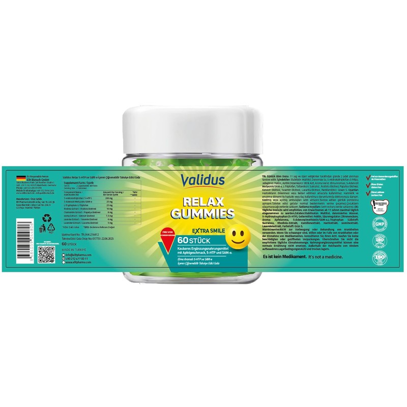 Validus 5-HTP 200 mg + Sam-e 25 mg 60 Gummies