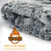 Harssidanzar Men Winter Leather Gloves Thermal Fur Lined Touchscreen Texting