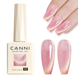 CANNI Cat Eye Gel Nail Polish 1Pcs 9ml Pink Rose Color Gel Polish High Gloss Soak Off UV Gel Pink Planet Cat Eye Series Gel Nail Polish Art Manicure Salon DIY Home