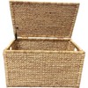 eHemco Heavy-duty Water Hyacinth Wicker Storage Trunk with Metal Frame,