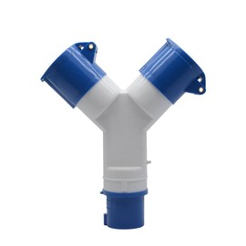 2-Way Splitter 32A 220V IP44 2 Way 3 Pin Industrial Plug and Socket Connector