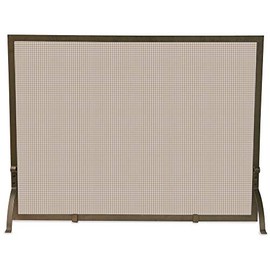 UniFlame, S-1642, Single Panel Bronze Fireplace Screen