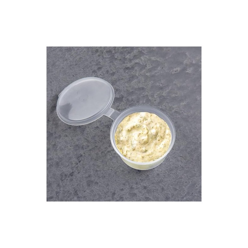 VEPATIM 100 Dressing Cups Sauce Cups with Attached Lid 60