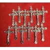 CHRISTIAN CATHOLIC LOT OF 25 Cross Silver PLATED Crucifix Pendant