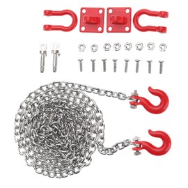 Acouto U Shaped Tow Hook Trailer Chain Assemble Parts for Rc Climbing Crawler Car 1/18 Scale Rc Tow Chain Rc Chain Hook