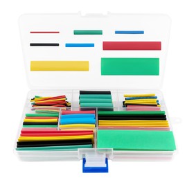 Qancekoo 164 PCS 2:1 Heat Shrink Tubing Kit 5 Colors 8 Sizes Heat Shrink Tubes for Electrical Insulation, Repairs, Wire Connection with Storage Box