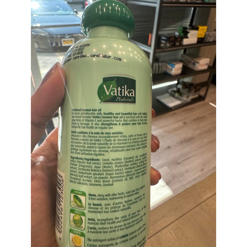 Dabur Vatika Naturals Coconut Hair Oil with Henna, Amla, Lemon