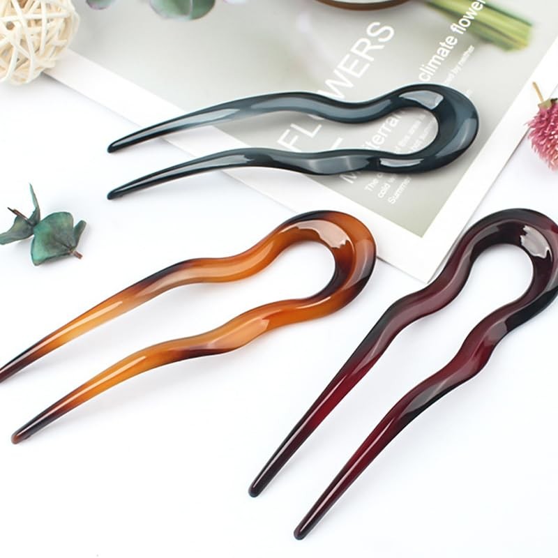 Nakanoya AMUP29 (03) U Pin, Plastic, Resin, U-shaped Comb, Hair