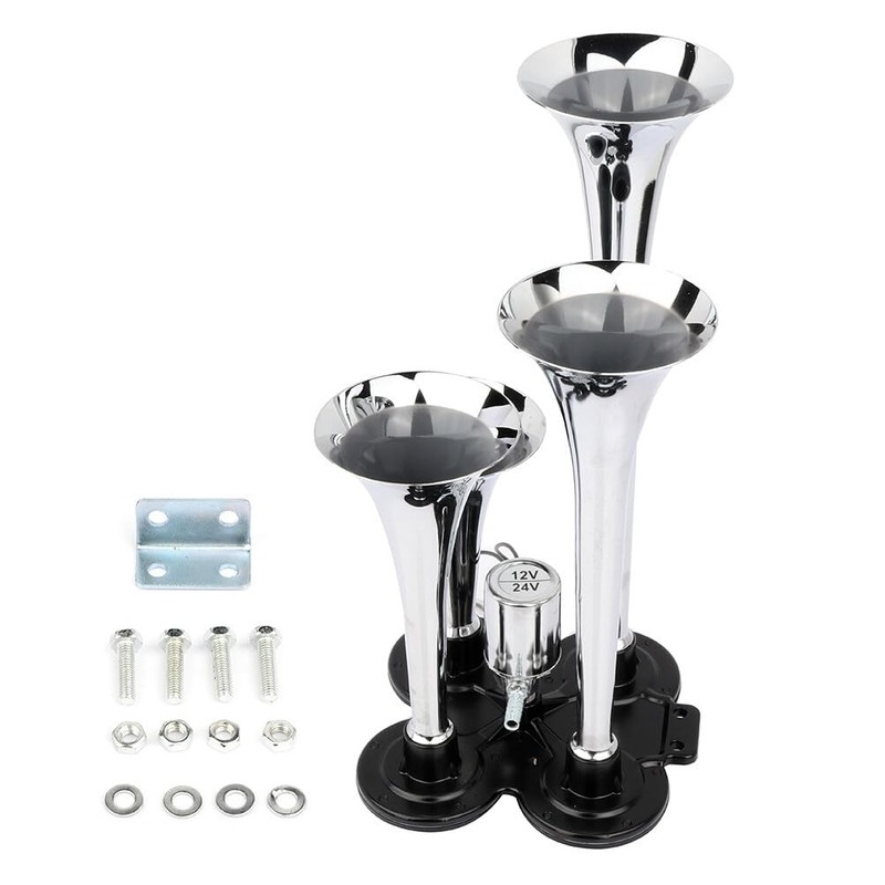 Scitoo 150db Super Loud 4Pcs Electric Air Horns Kit for
