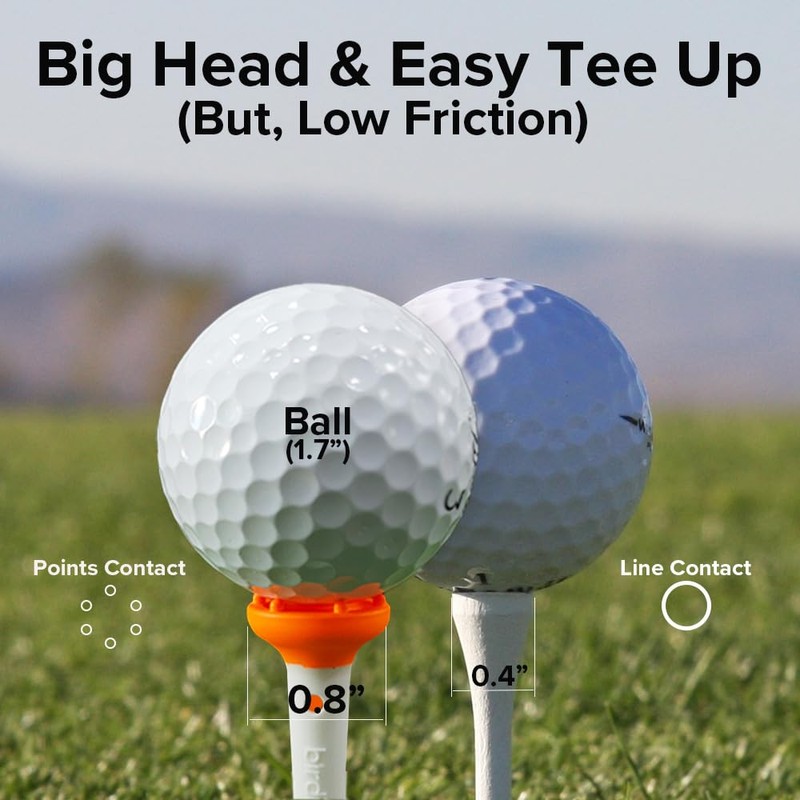 BIRDIE79 Big Easy Golf Tees with Magnetic Tee Keeper, Adjustable