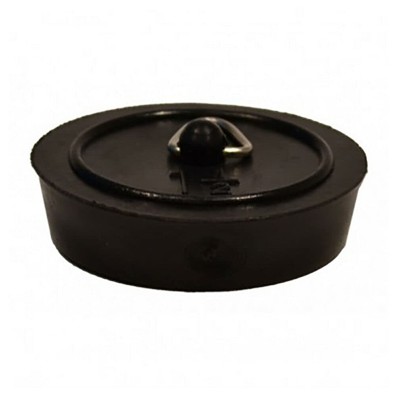 fiXte Replacement Sink Plug Shower Bath Black 45mm (1 3/4")
