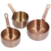3pcs Sauce Cups Stainless Steel Sauce Dish with Handle for