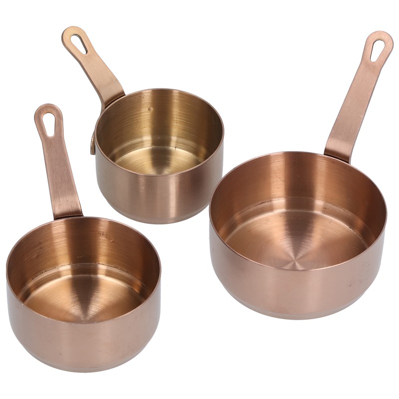 3pcs Sauce Cups Stainless Steel Sauce Dish with Handle for
