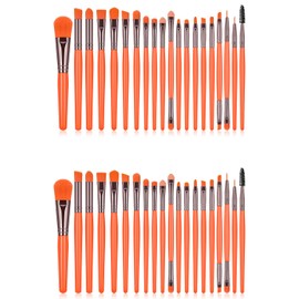 Pinselset makeup set 40 Stück Qualitätsborsten Schminkpinsel mit Concealer Lidschattenpinsel make up pinsel Orange