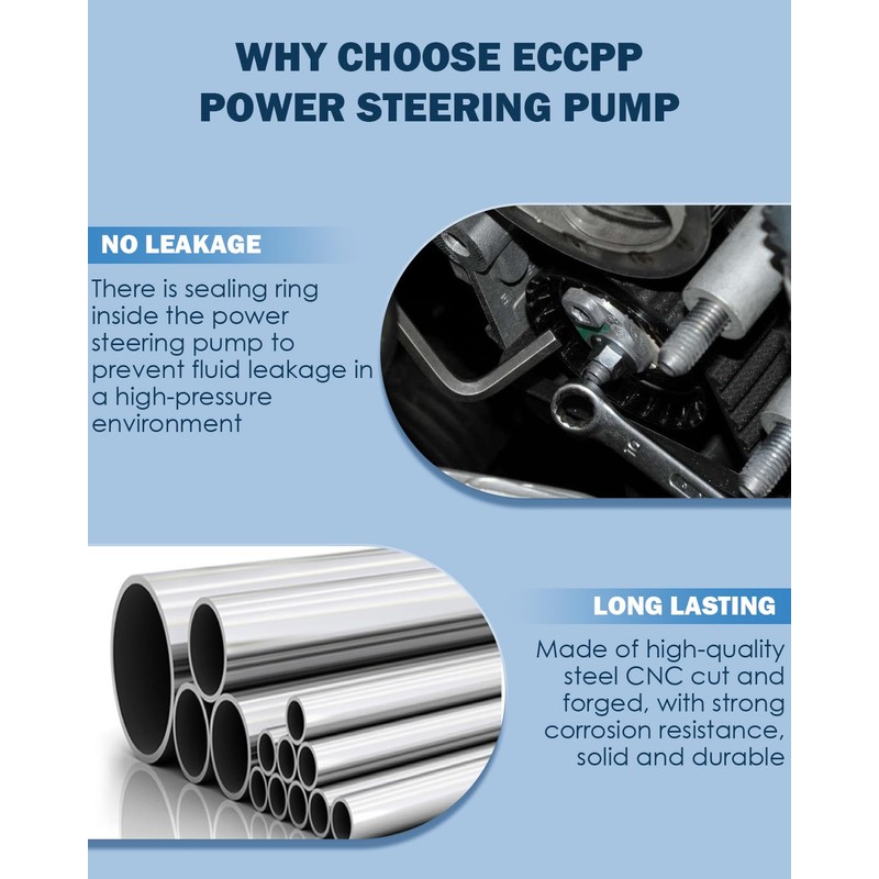 ECCPP Power Steering Pump fit for Mitsubishi Eclipse 2006-2012 L4