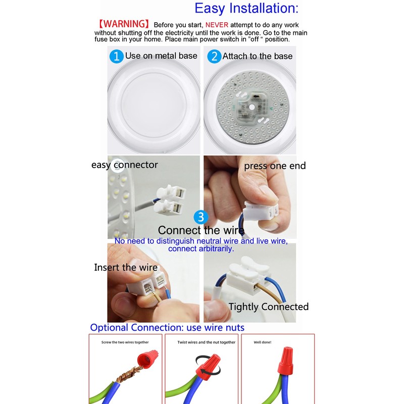 36W 5CCT Dimmable LED Ceiling Fan Flush Mount Light Engine