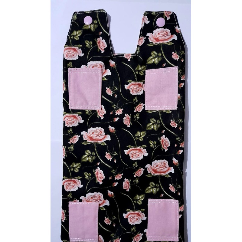 Pink Roses Print.Catheter Leg Bag Holder. Cover.