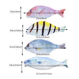 AIMALL Creative Fish-Shaped Pencil Case for Boys and Girls, Large Capacity School Stationery Organizer, Realistic Fish Designs – Lengths up to 10.11 Inches