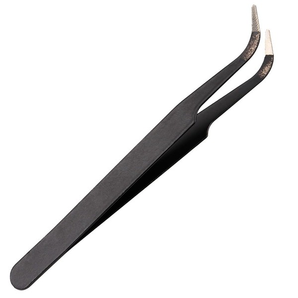 Craft County Precision Tweezers – Anti-Static Stainless-Steel Tweezers – Curved