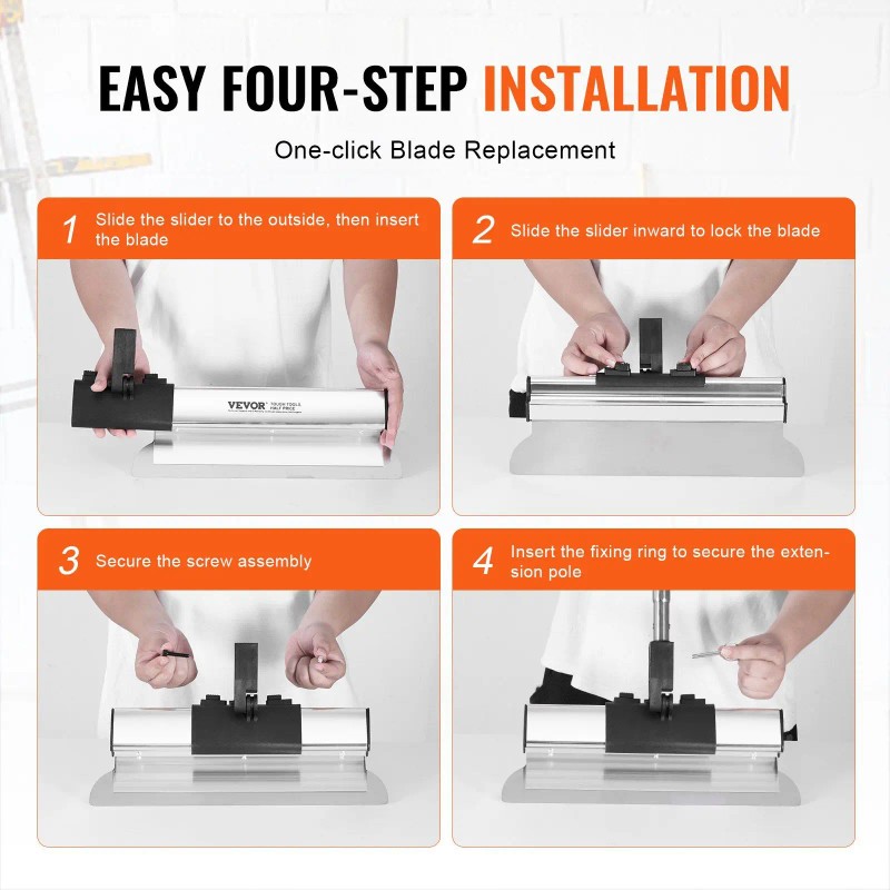 Drywall Skimming Blade Set 7 10 14 16 24 In