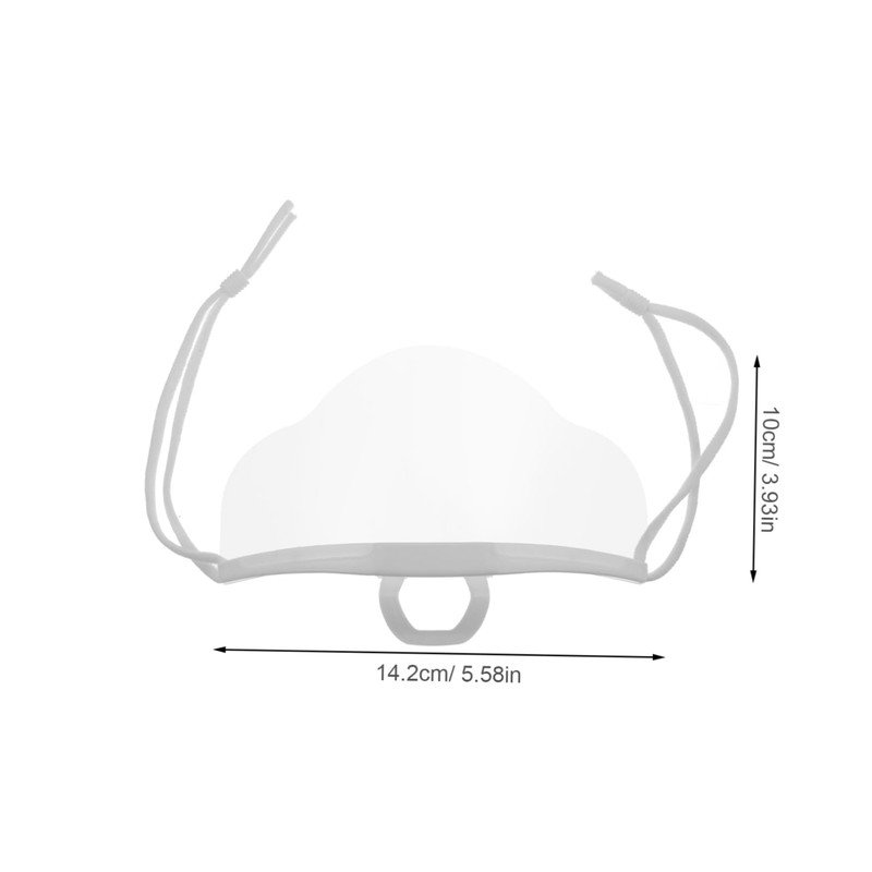 COHEALI 20pcs Transparent Chef Mask Safety Mouth Cover for Restaurants