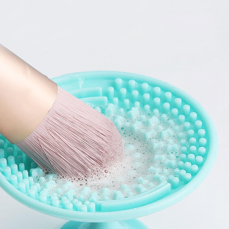 Ipetboom Limpiador de Brochas de Maquillaje 6 Piezas Almohadillas de