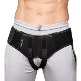 Wonder Care Black Inguinal Hernia Belt For Men Groin Support Truss Groin Brace with Adjustable Waist Straps and Compression Pads_3-Xlarge