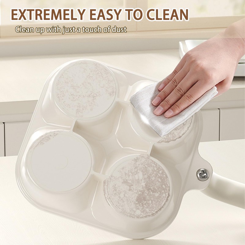 JUSTUP 4-Cup Egg Pan Nonstick，Healthy Titanium Ceramic Breakfast Frying Pan，Compatible