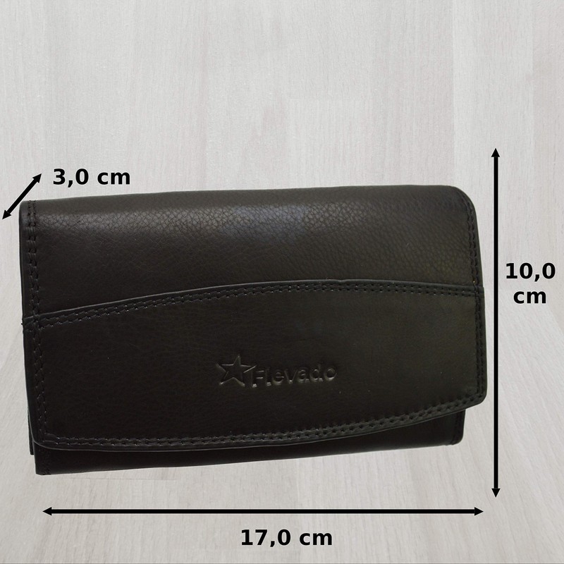 flevado Timeless Women's Leather Wallet in Various Colours with Enough