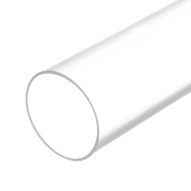 MECCANIXITY 2.1 Inch Clear PVC Rigid Pipe 54mm ID 63mm OD 14" High Impact for Water Pipe, Aquarium, Fish Tank, Greenhouse Garden, Clear