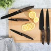 Oster Godfrey 5-Piece Kitchen Cutlery Knife Set w/Black Blade and