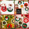 XIMISHOP 8PCS Christmas Punch Needle Coasters Kit，Easy Punch Needle Starter
