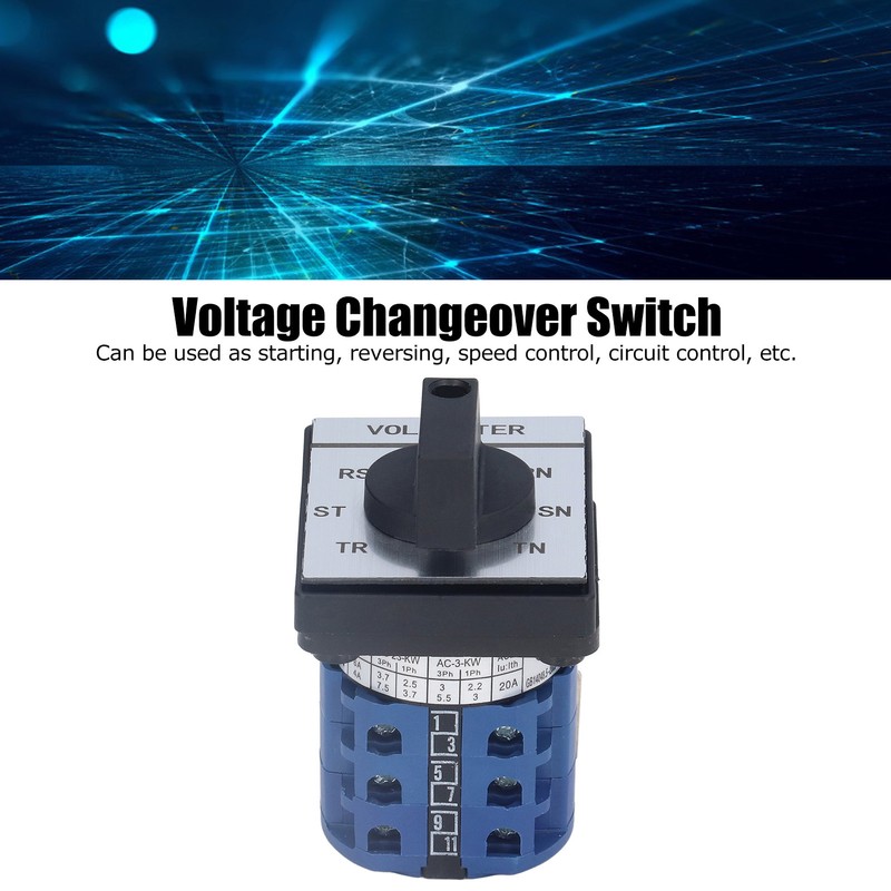 BERM Changeover Switch Rotary Knob Voltage Control 7 Position 3