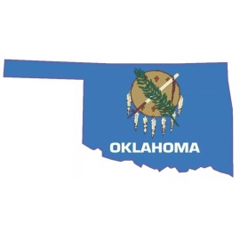 DIE CUT OKLAHOMA SHAPE STATE FLAG STICKER LAPTOP STICKER TOOLBOX STICKER