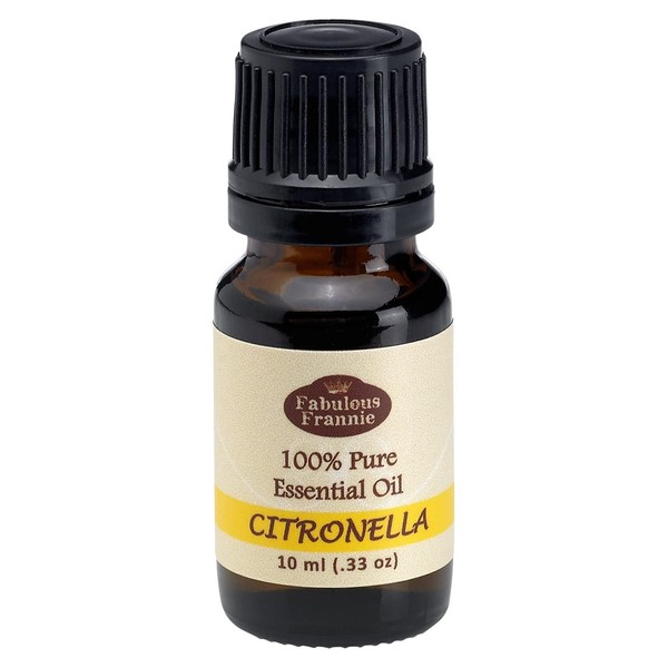 Fabulous Frannie Citronella 100% Pure, Undiluted Essential Oil Therapeutic Grade - 10 ml. Great for Aromatherapy!