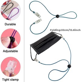 8 Pcs Napkin Clips Bib Holder Clips for Adults Adjustable Napkin Chain for Men Christmas Napkin Holder for Dining Restaurant Hotel