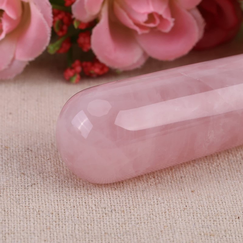FTVOGUE Massage Stone Rose Quartz Crystal Face Massage Stone Smooth