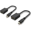 GANA Micro HDMI auf HDMI Adapter,4K@60Hz 3D 1080P Typ D