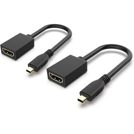 GANA Micro HDMI auf HDMI Adapter,4K@60Hz 3D 1080P Typ D Mini Hdmi auf Hdmi,3D,HDR und ARC,Displayport to Adapter kompatibel mit Raspberry Pi 5/4, A6300 A6400