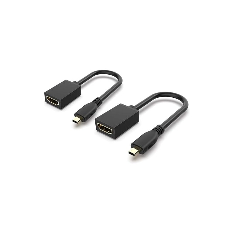GANA Micro HDMI auf HDMI Adapter,4K@60Hz 3D 1080P Typ D