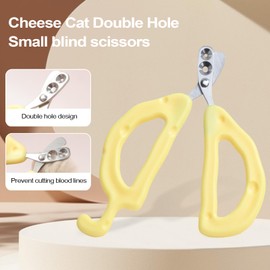 Dog Nail Trimmers,Pet Claw Cutter | Double-Hole Paw Cutter Grooming Accessories for Small Animals Birds Puppies Kittens