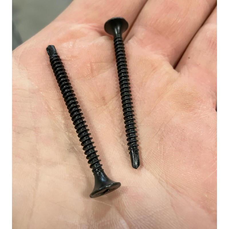 Drywall Screws, #6 x 1-7/8 inch, Black Phosphate, Fine Thread,