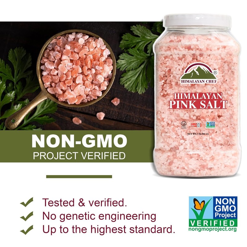 Himalayan Chef Himalayan Pink Salt Coarse, Enhance Taste & 100%
